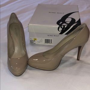 Nine west patent nude heel